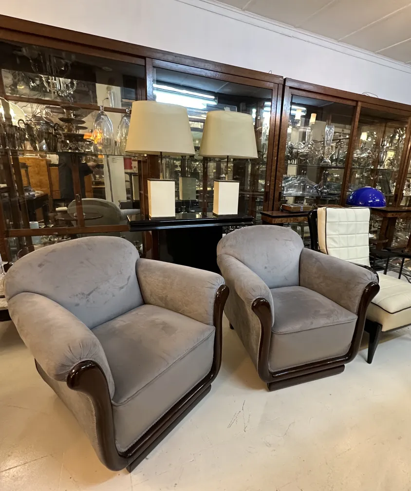 two antique table lamps in a cozy decorative setting