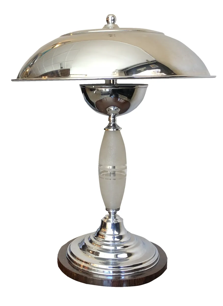 antique table lamps with round base and shiny finish, perfect for decoration