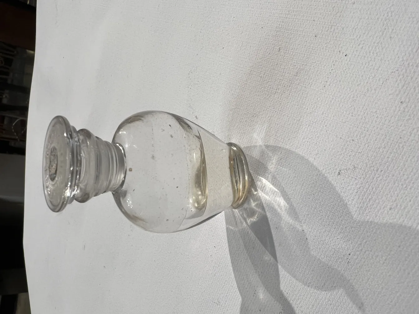 antique glass perfume bottle with classic shape