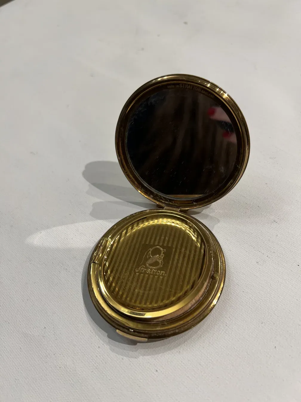 antique compact stratton england with mirror