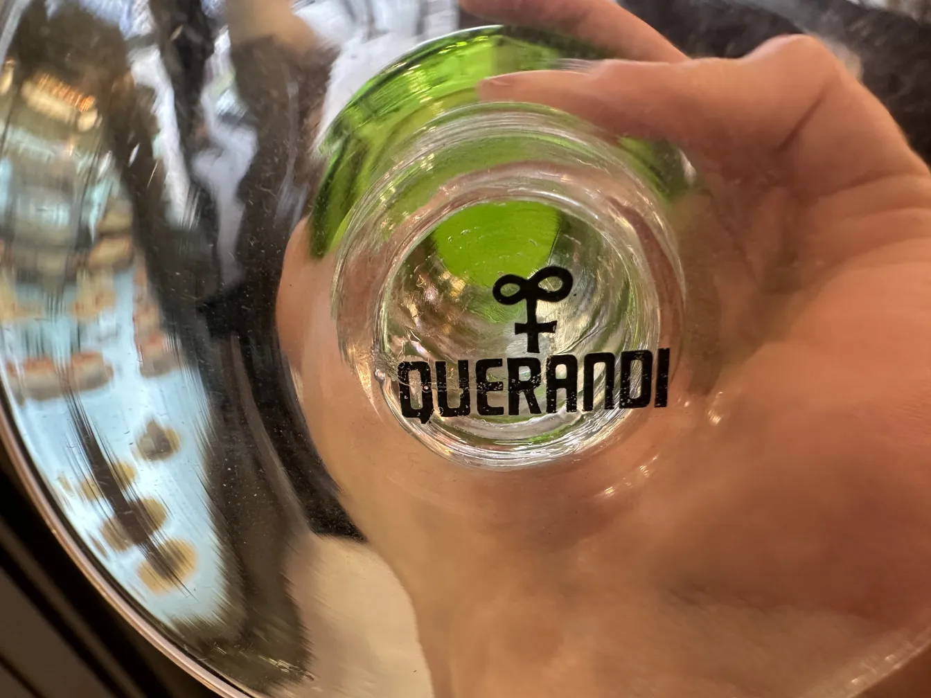 Antiquités, verres en verre, style élégant, Querandi