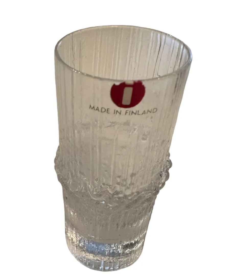 seis vasos antiguos tapio wirkkala con diseño texturizado