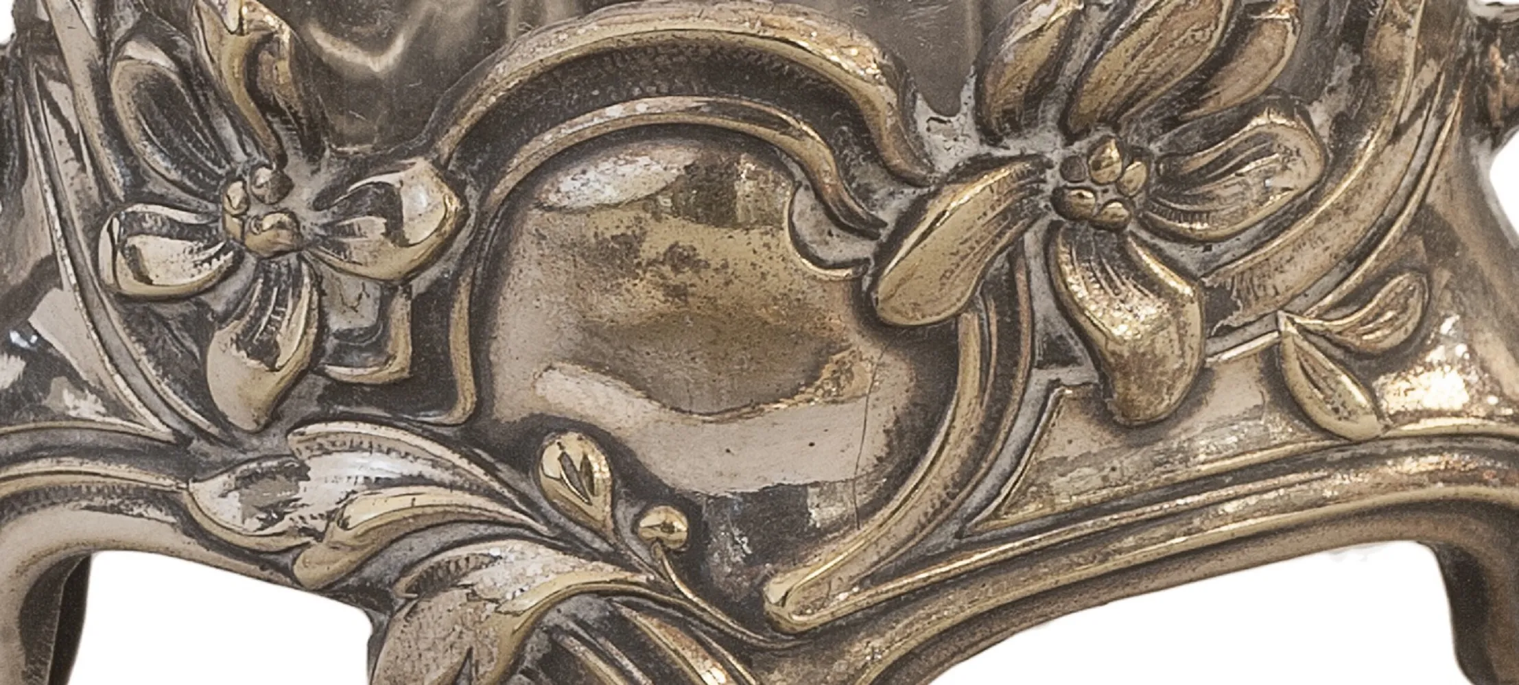 salière et poivrière ancienne WMF avec motif floral