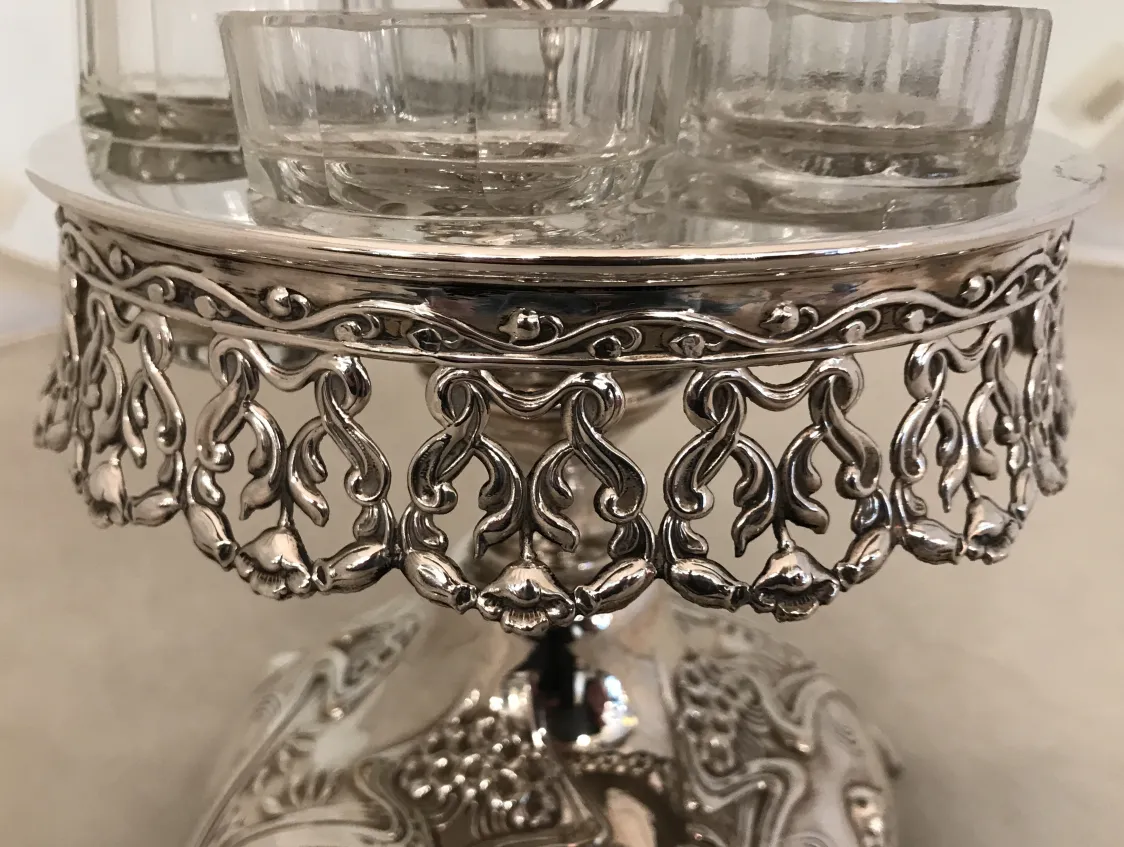 Antique salt and pepper set by WMF, elegantly designed