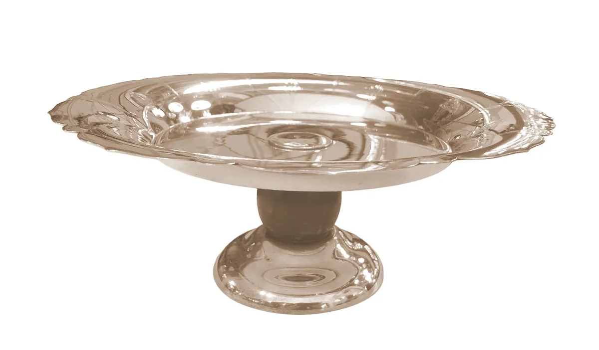 Antique pastry plate with decorative edge