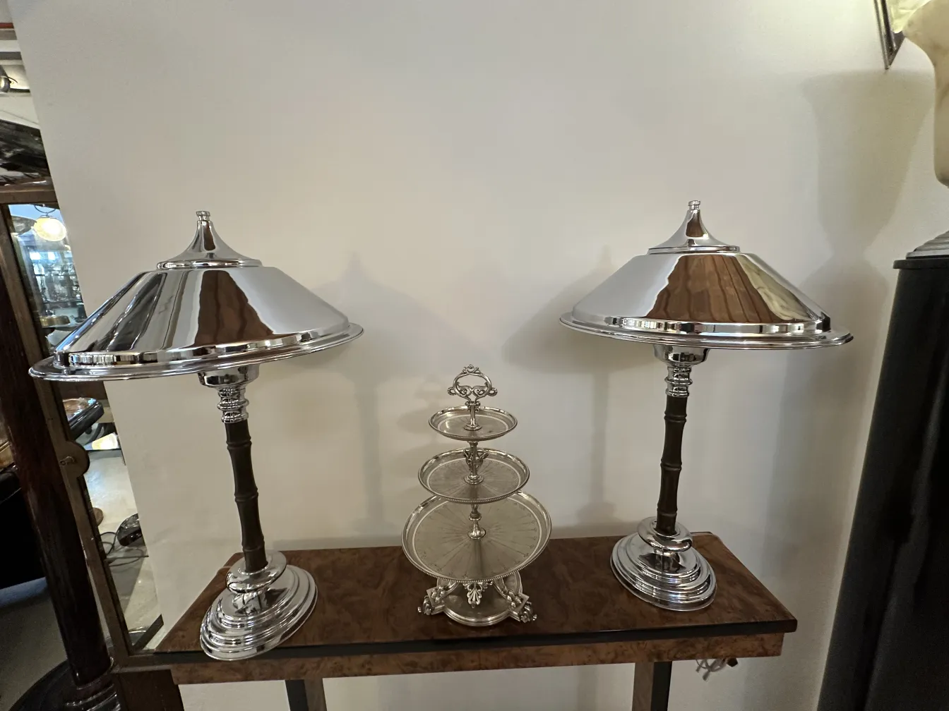 Antique pastry plate displayed in an elegant setting