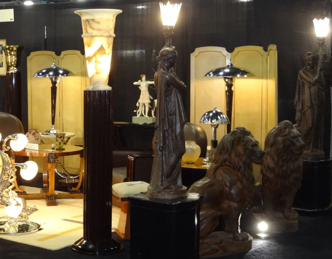 set di 2 lampade da tavolo antiche decorative