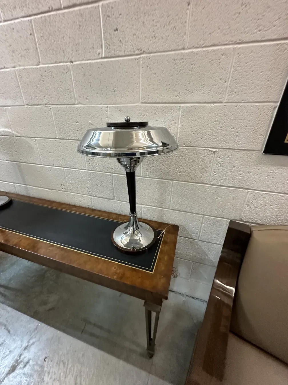 two antique table lamps with elegant design in a contemporary setting