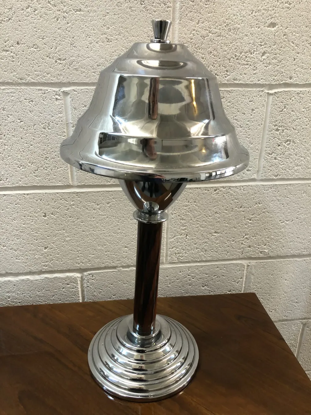 two antique table lamps with shiny design in a cozy setting