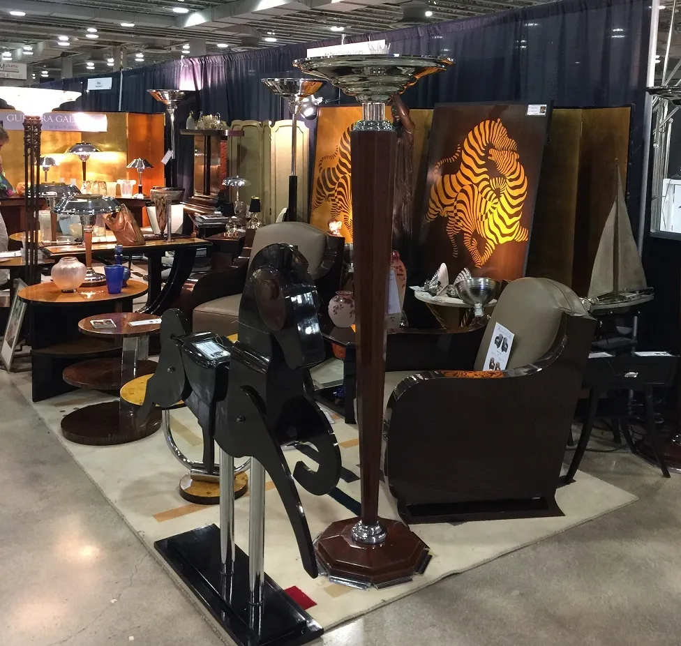 Antique floor lamps with stylish design in a cozy environment