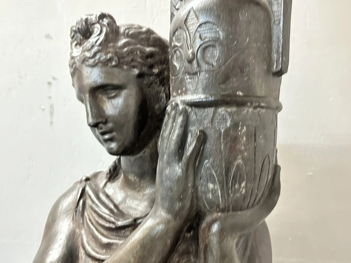 2 lampadaires anciens avec design unique val d´osne