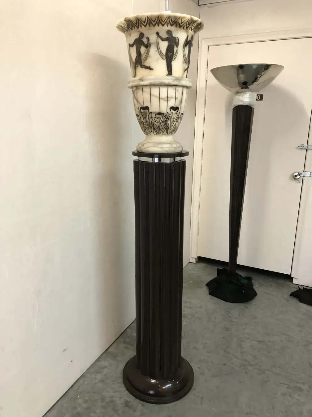 two antique floor lamps with elegant design