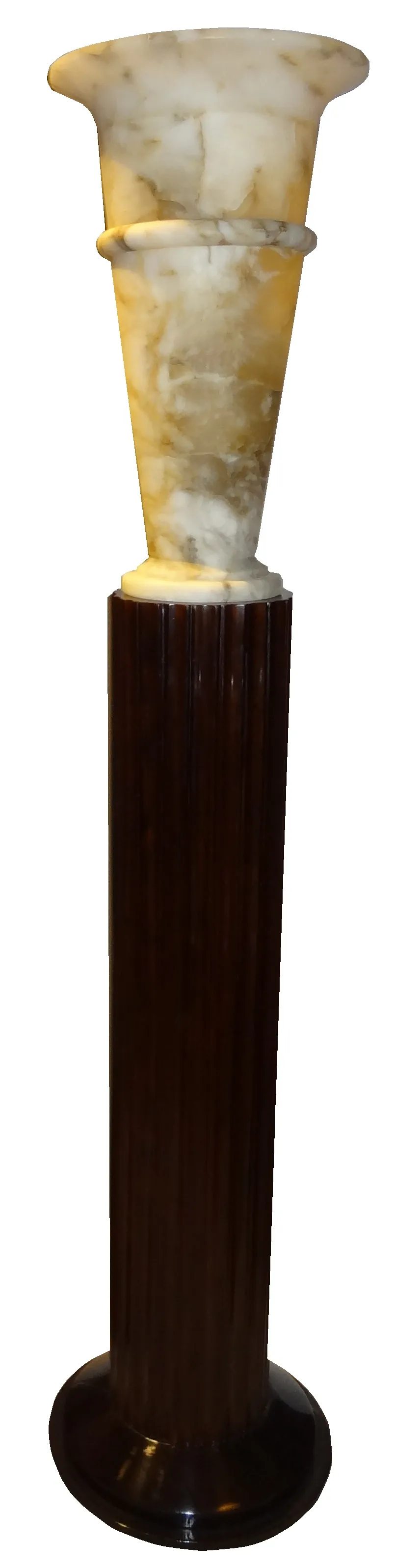 due lampade da terra antiche con base decorativa