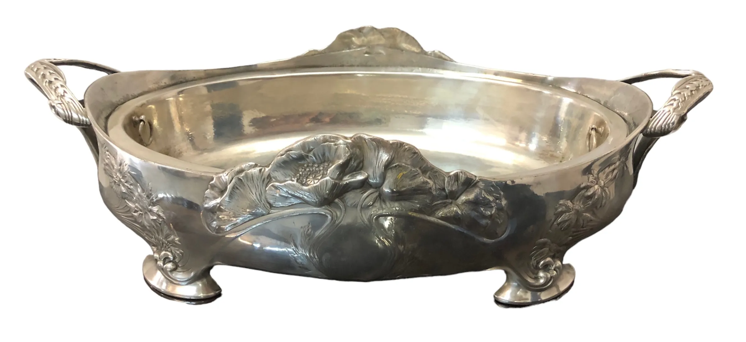 centrotavola antico di gallia con design floreale, elegante e decorativo