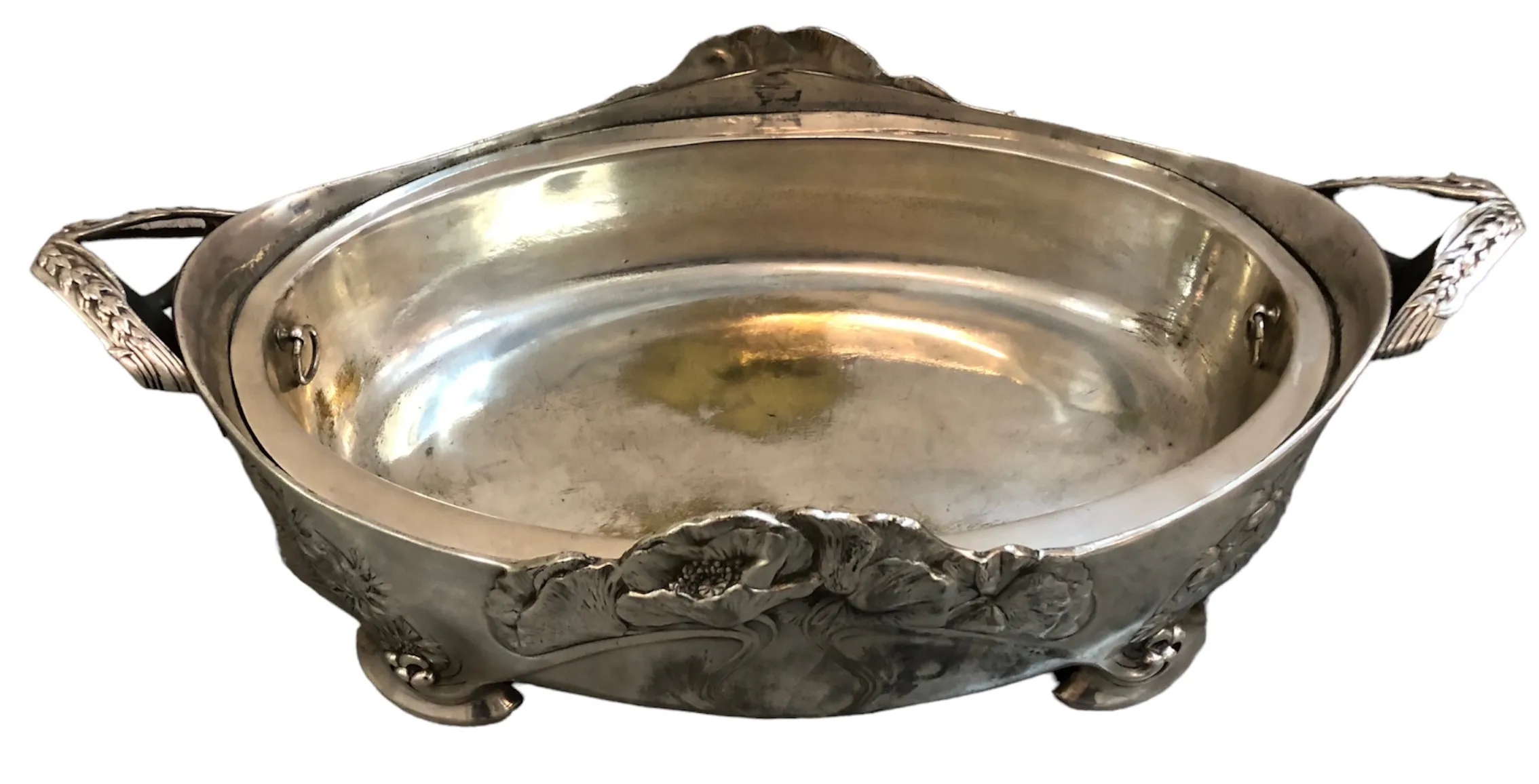 centrotavola antico gallia con decorazioni floreali