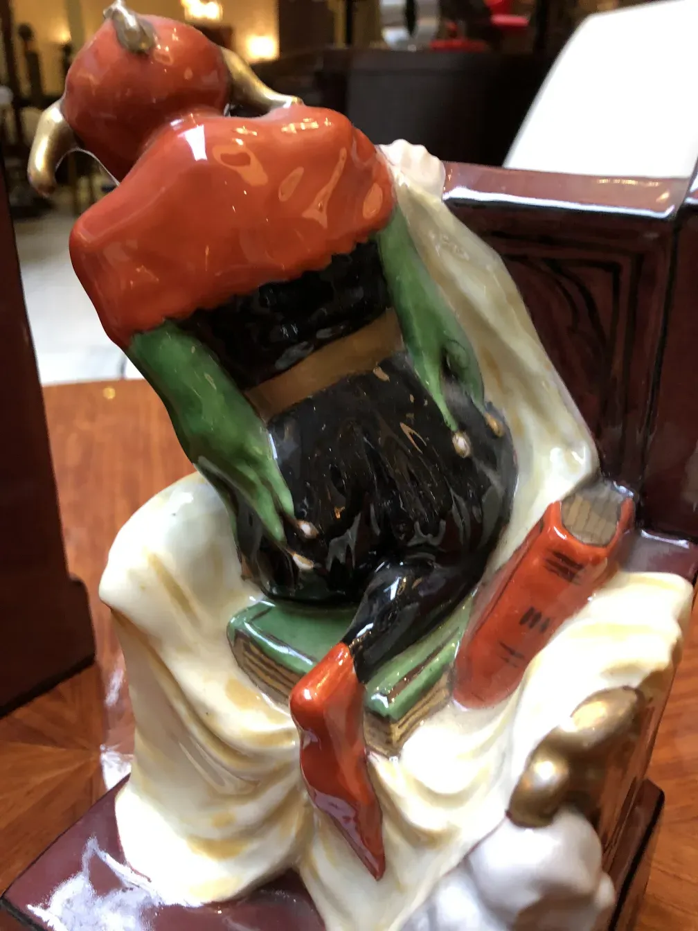 Aprieta libros decorativos con figura de mujer, estilo Art Nouveau