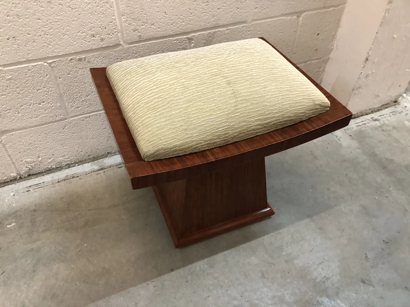 antique stool with a soft and comfortable cushion