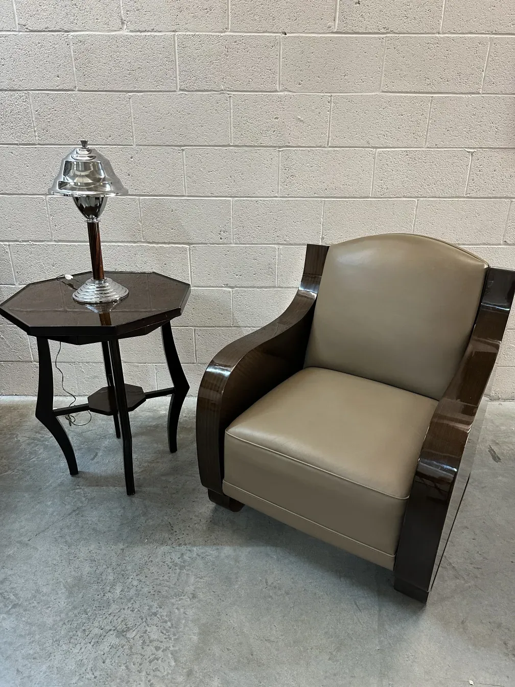 antique small table with decorative structure, cozy atmosphere