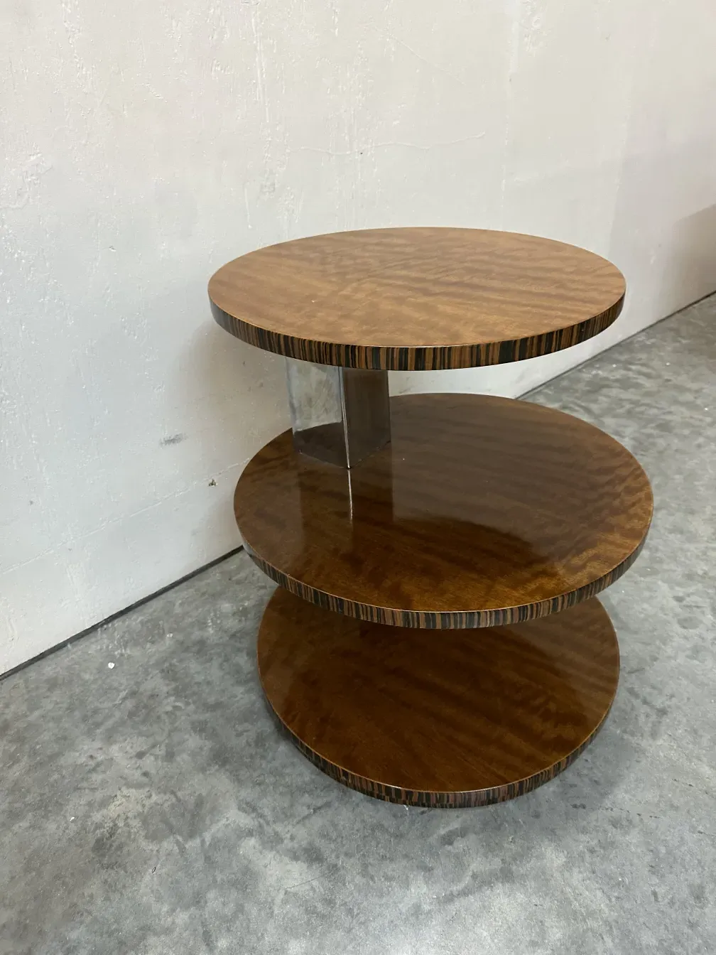 antique round table with two levels