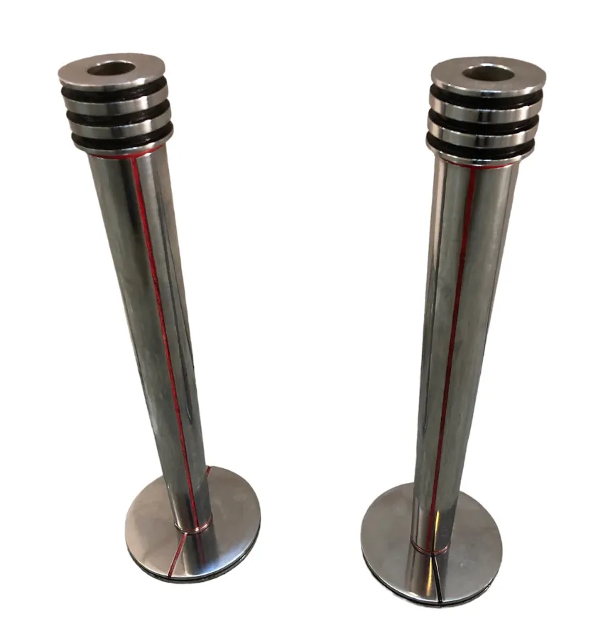 two antique candelabras from Desny, metallic and tall