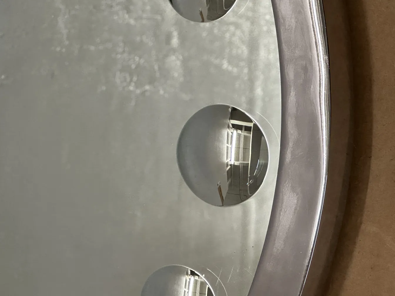 Decorative antique mirror with visible details