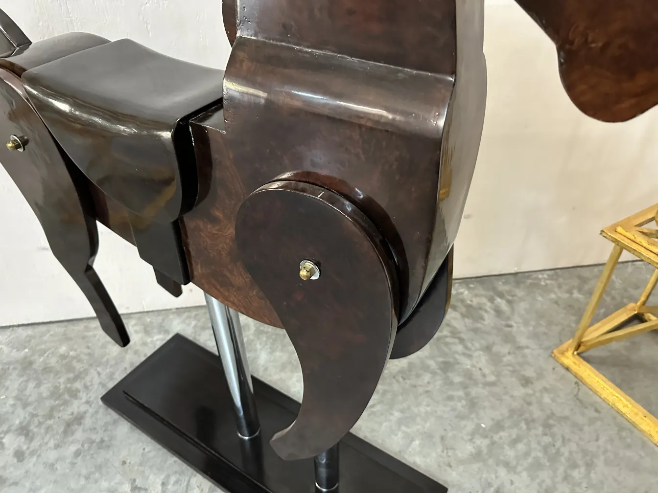 antique sculpture of two decorative horses