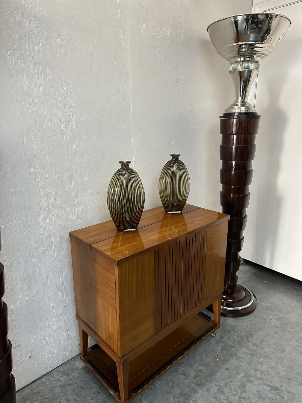 antique bar cabinet with elegant decor and vintage style