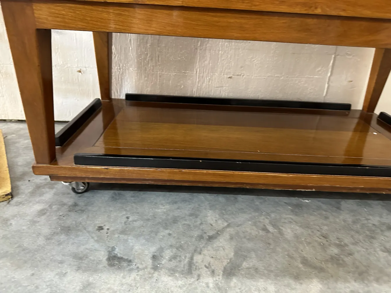 antique bar with classic details and wheels