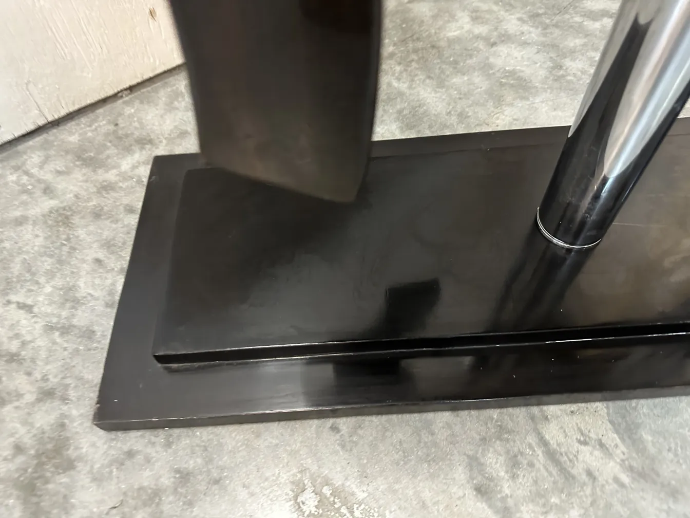 antique decorative horse on black base