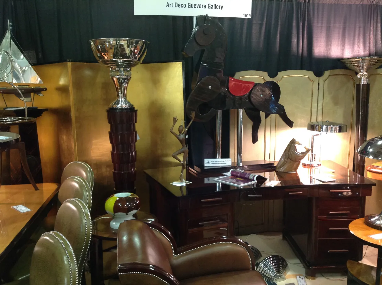 Decorative antique horse sculpture with intricate details