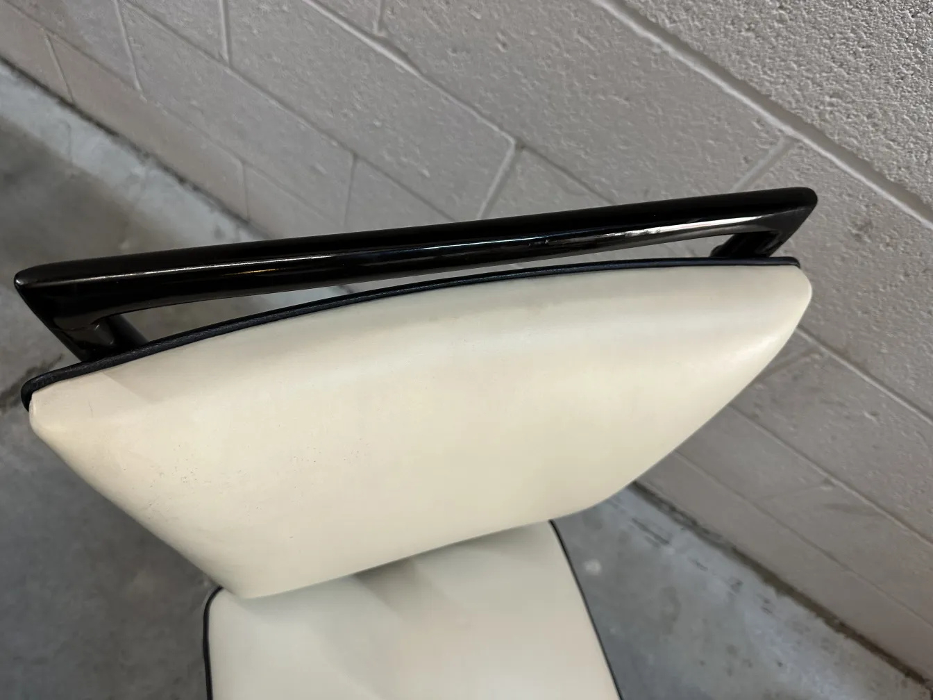 Details of two antique chairs with elegant design