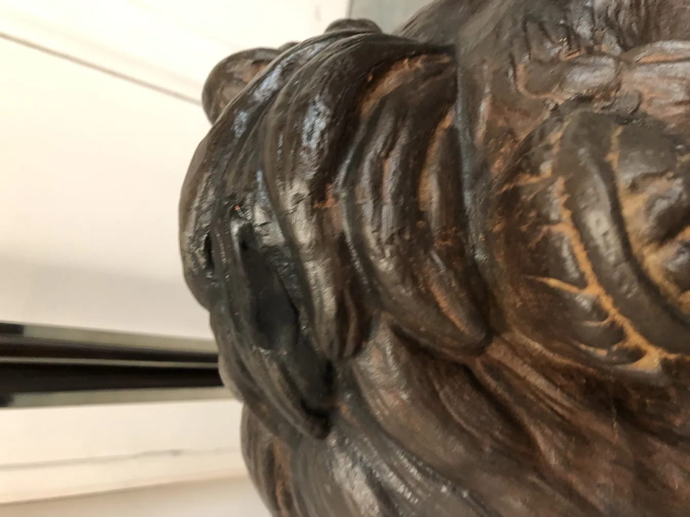 escultura de dos leones, antiguo, estilo detallado, A. Durenne