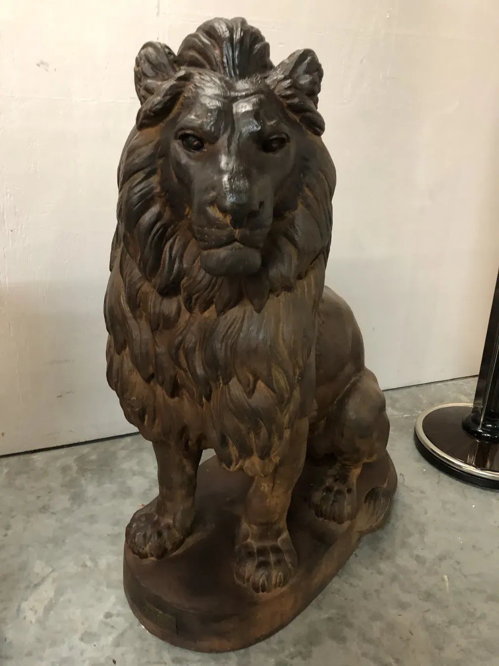 sculpture of two lions with intricate details A. Durenne