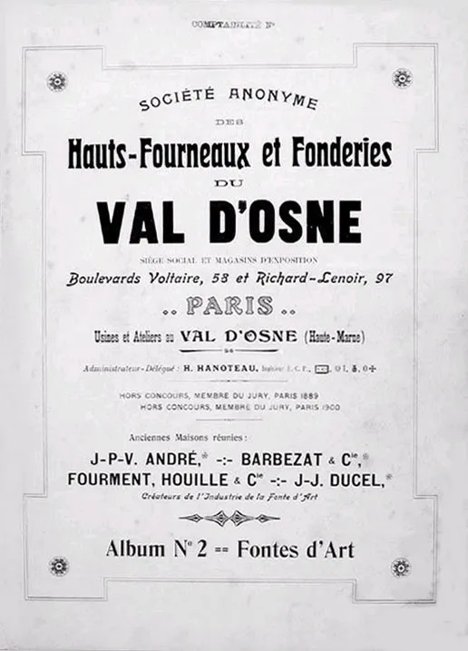 black and white text of val d´osne society