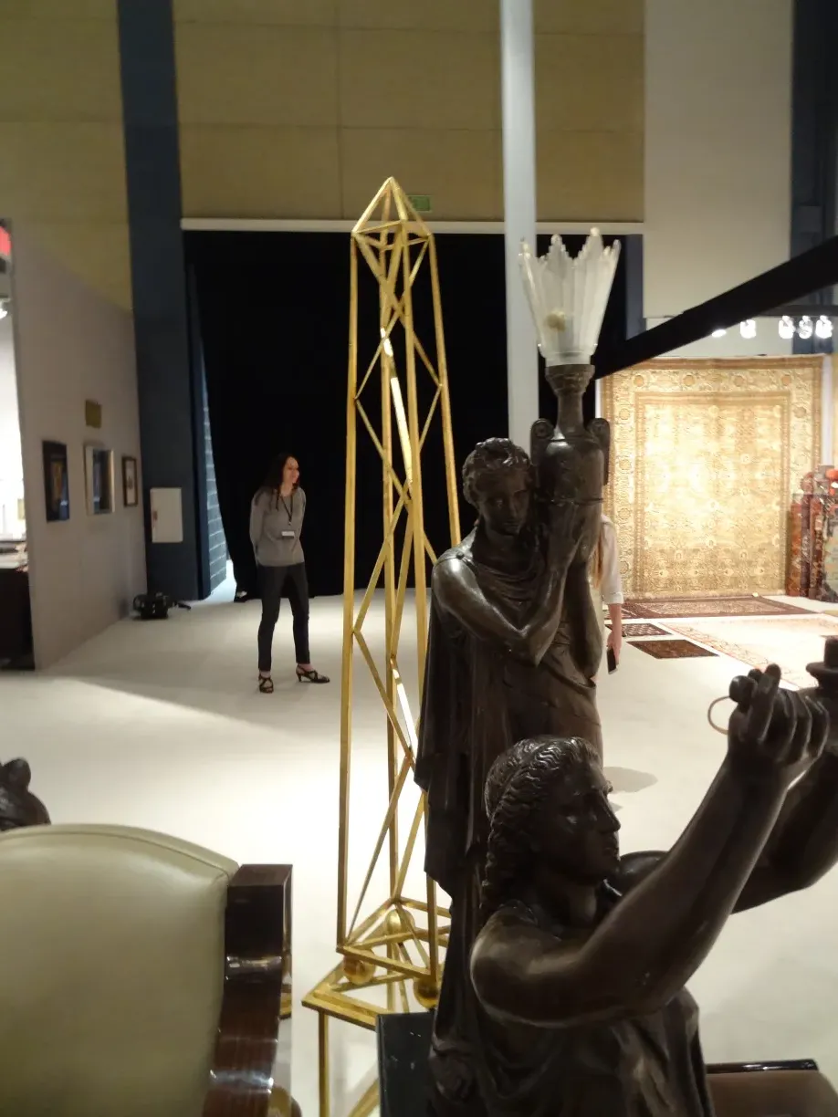 antique sculpture on display with intricate details