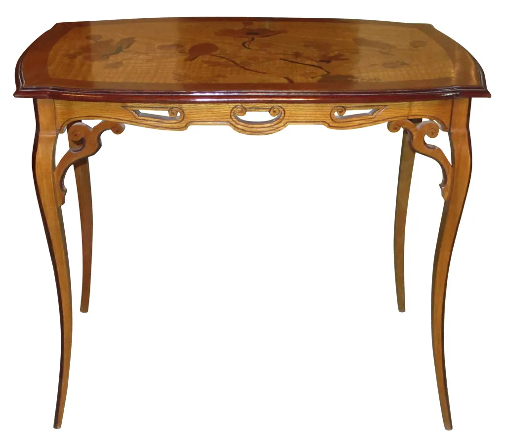 Mesa de jantar antiga de Émile Gallé para 2 pessoas.