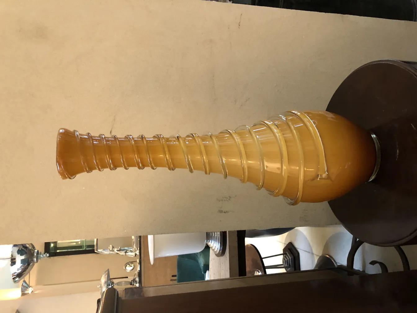 antique vase in an elegant amber twist design