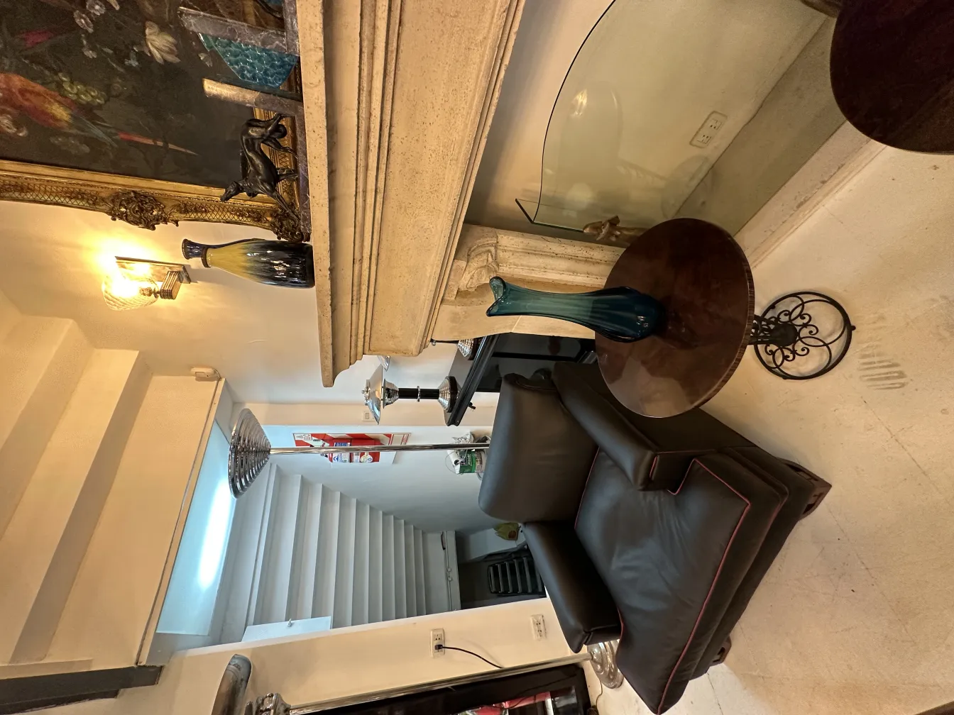 antique vase with elegant shape on a table