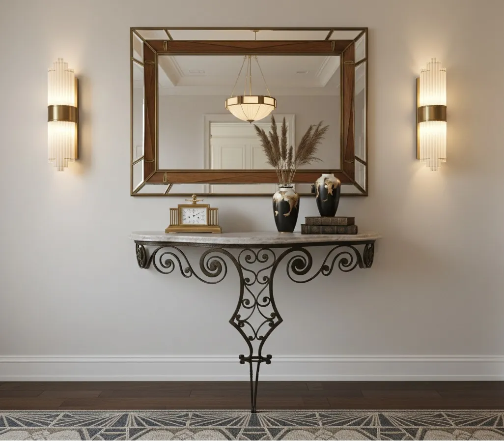 antico dresuar Art Nouveau con decorazioni eleganti