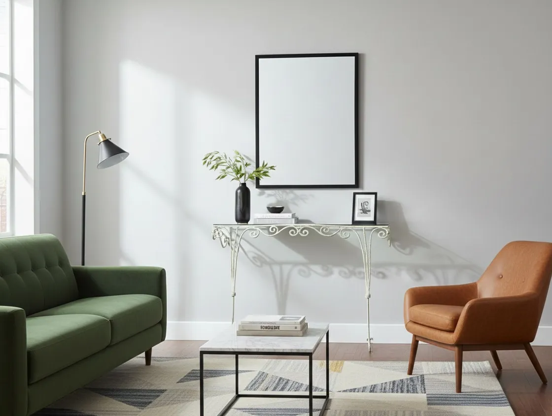 consola antigua de estilo francés con decoración