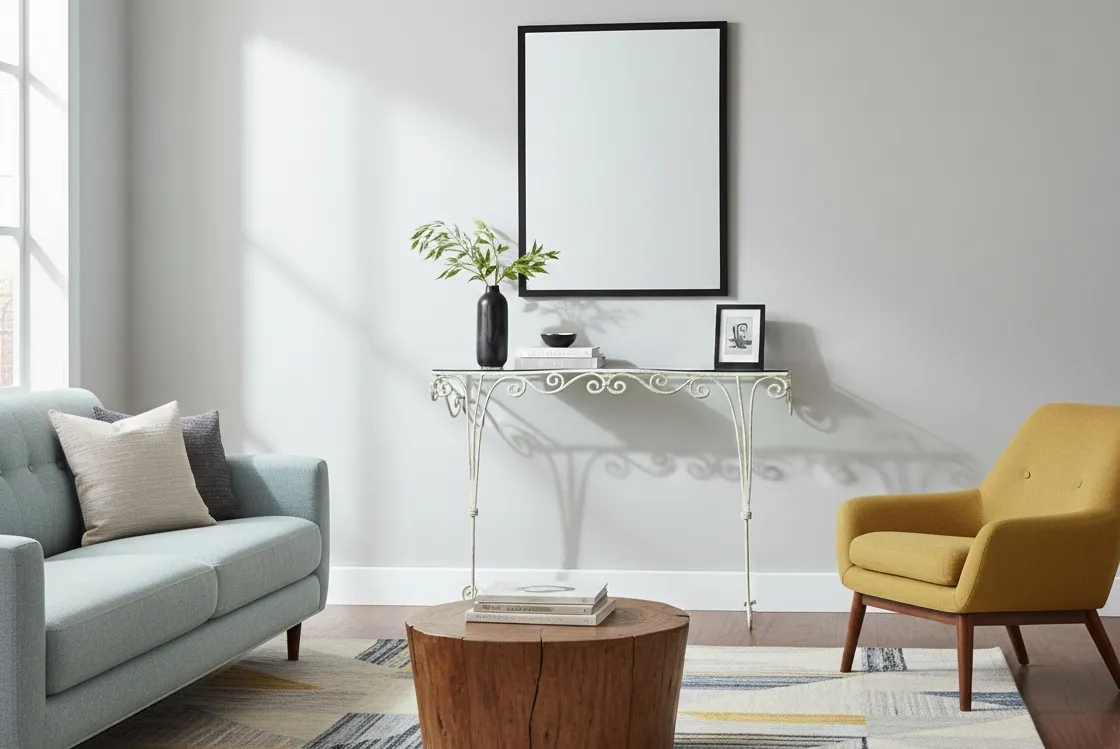 antikes dresuar mit minimalistischer dekoration und details