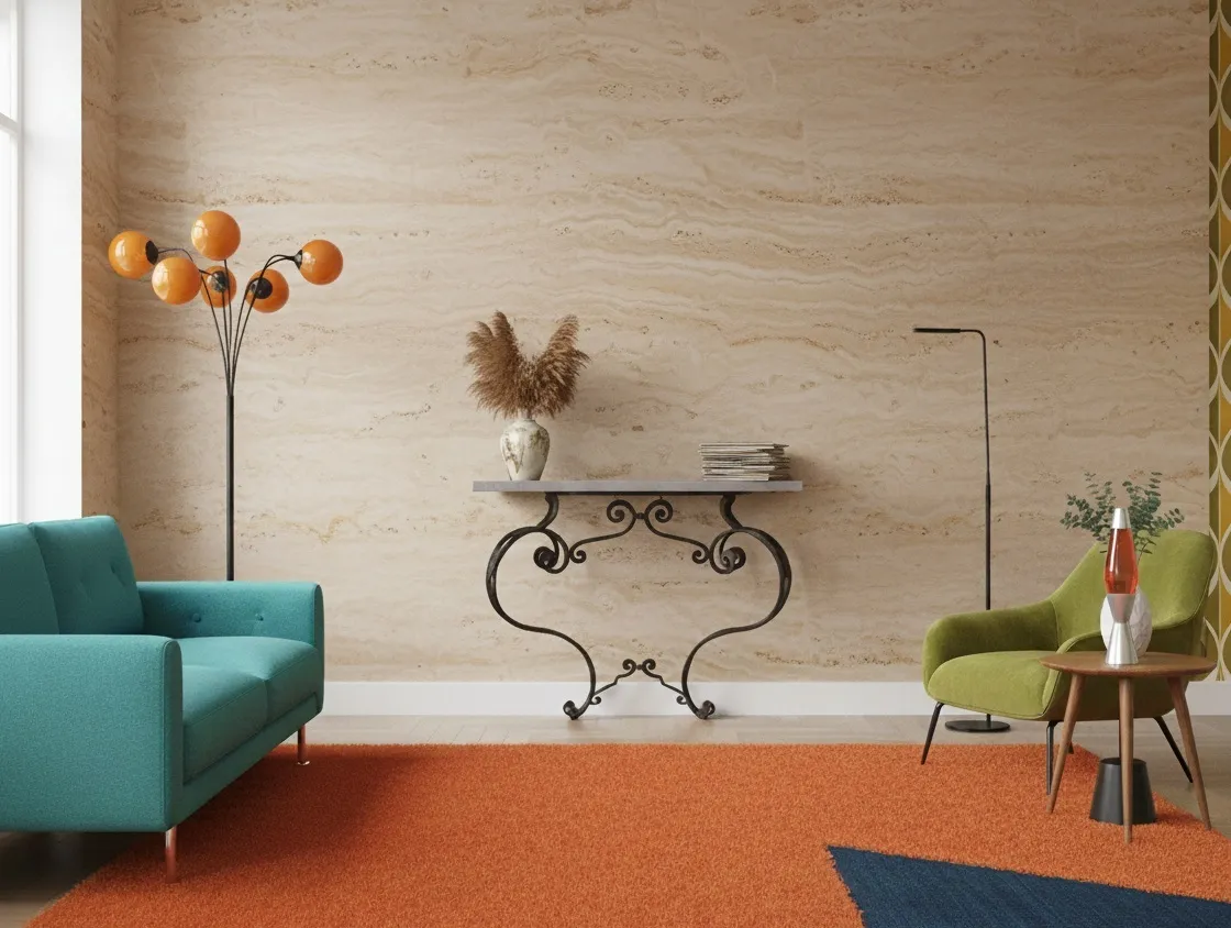 mesa de console antiga com pernas de ferro