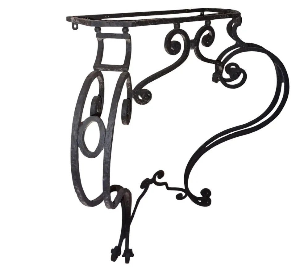 antigua consola de estilo art nouveau con soporte decorativo