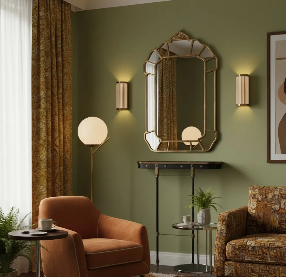 Antico mobili dresuar Art Deco in un ambiente moderno e accogliente.