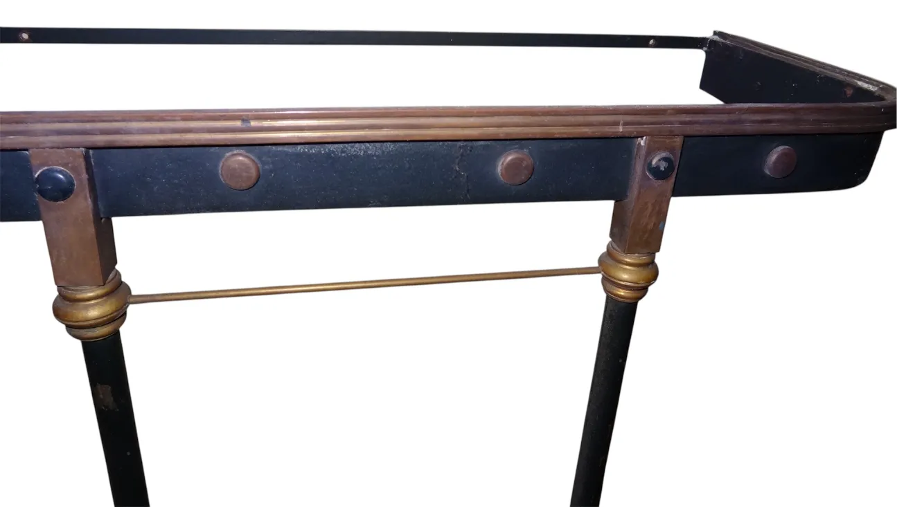 Antique Art Deco console with unique detailing in finishes. Elegant and distinctive settings.