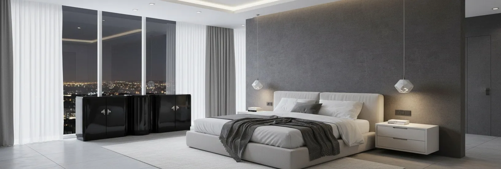 vaisselier ancien art deco dans chambre moderne