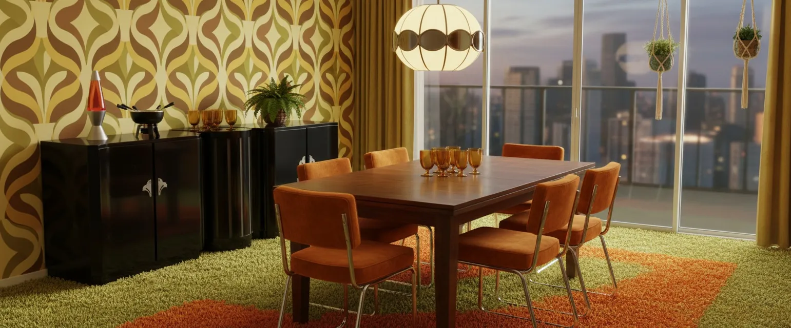 aparador antiguo con diseño art deco en salón