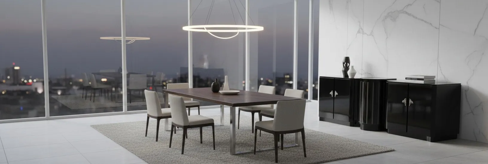 aparador antigo estilo art deco em espaço moderno