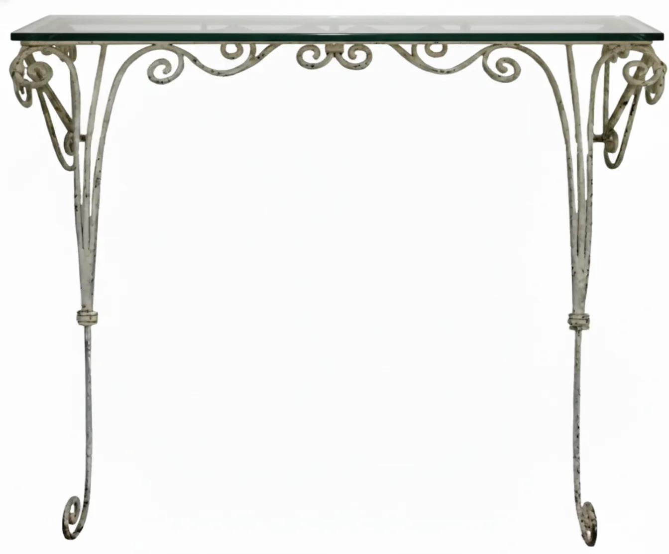 Antique console with elegant decorative details.