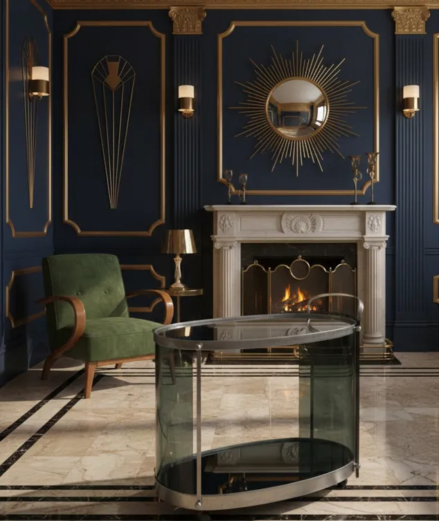 古董手推桌，优雅设计，优雅环境中